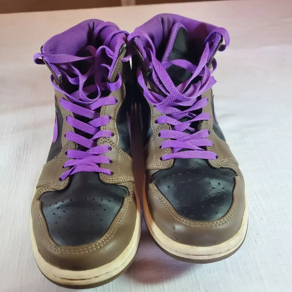 Nike Air Jordan 1 Mid Palomino Wild Berry Brown Black DQ8426-215 Mens Size 8